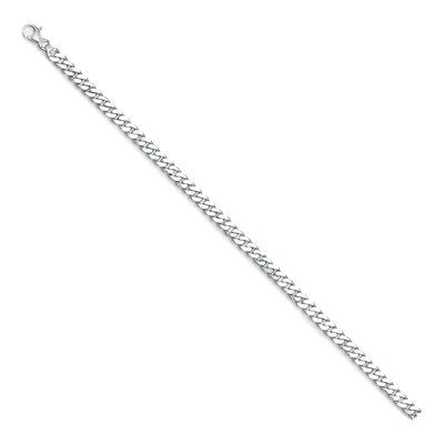 14K White Gold 5.5mm Curb Chain – view 2