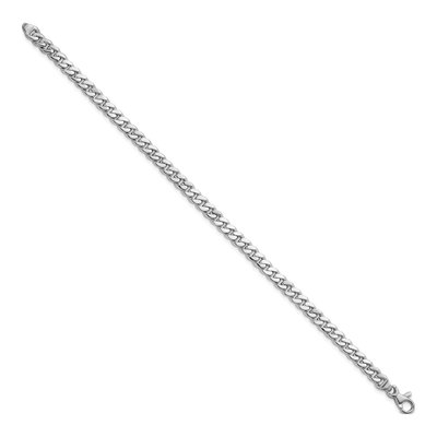14K White Gold 5.5mm Curb Chain Bracelet – view 2