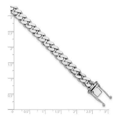 14K White Gold 7.7mm Curb Chain – view 3