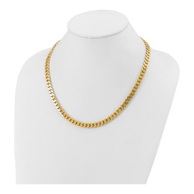 14K Yellow Gold 7.7mm Curb Chain – view 4