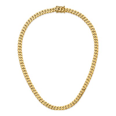14K Yellow Gold 7.7mm Curb Chain – view 5