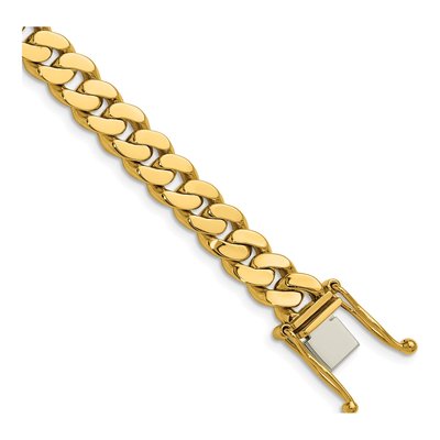 14K Yellow Gold 7.7mm Curb Chain