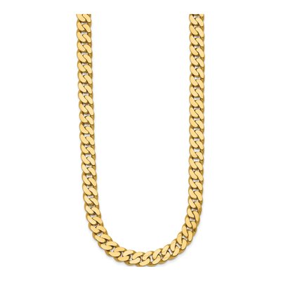 14K Yellow Gold 7.7mm Curb Chain – view 2