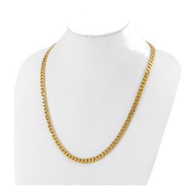 14K Yellow Gold 7.7mm Curb Chain – view 4
