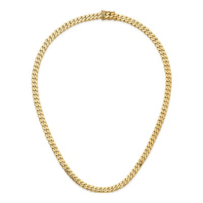 14K Yellow Gold 7.7mm Curb Chain – view 5
