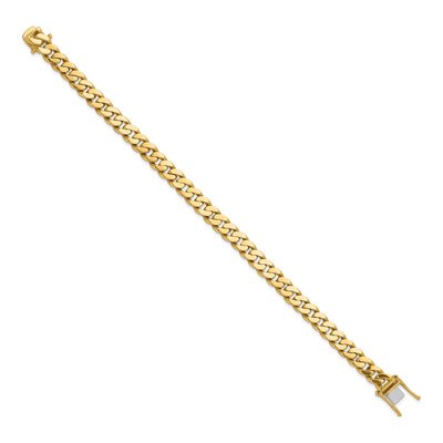 14K Yellow Gold 7.7mm Curb Chain Bracelet – view 3