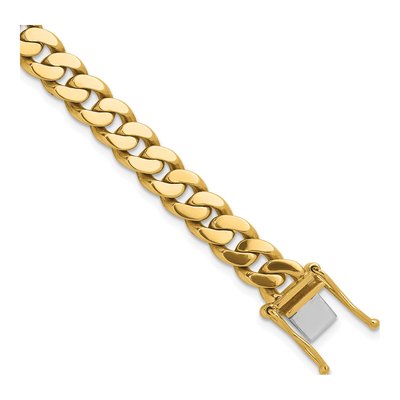14K Yellow Gold 7.7mm Curb Chain Bracelet