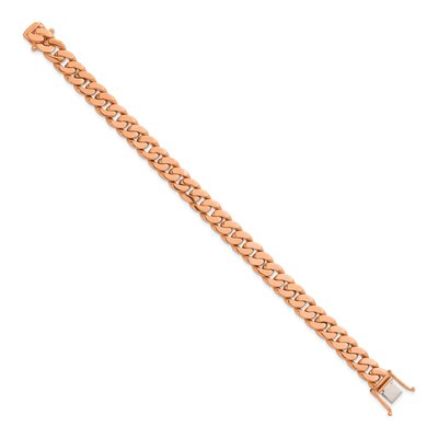 14K Rose Gold 9.5mm Curb Chain Bracelet – view 2