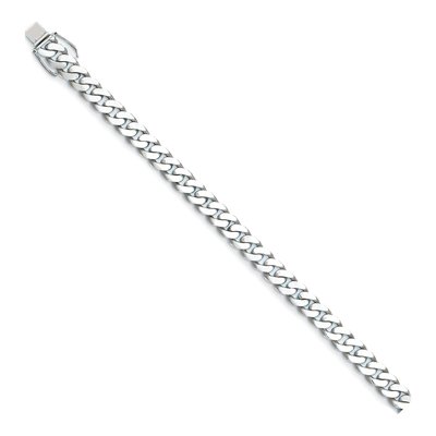 14K White Gold 9.5mm Curb Chain – view 2