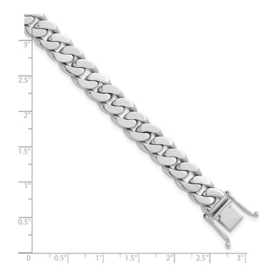 14K White Gold 9.5mm Curb Chain – view 3