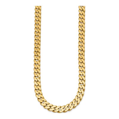 14K Yellow Gold 9.5mm Curb Chain – view 2