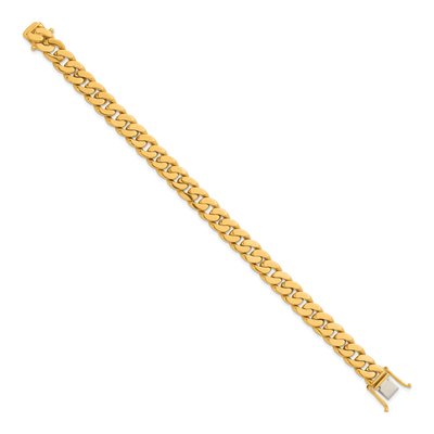 14K Yellow Gold 9.5mm Curb Chain Bracelet – view 3
