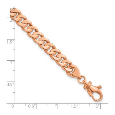 14K Rose Gold 6.7mm Curb Chain Bracelet – view 5