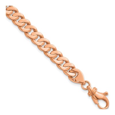 14K Rose Gold 6.7mm Curb Chain Bracelet