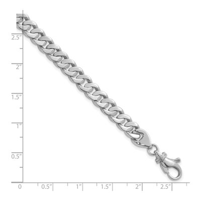 14K White Gold 6.7mm Curb Chain – view 2