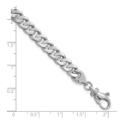 14K White Gold 6.7mm Curb Chain Bracelet – view 5