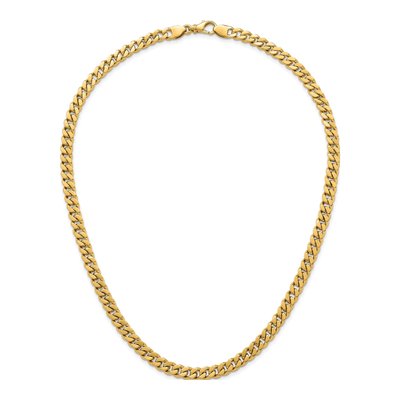 14K Yellow Gold 6.7mm Curb Chain – view 6