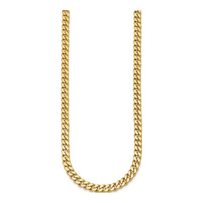 14K Yellow Gold 6.7mm Curb Chain – view 3