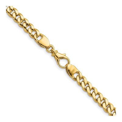 14K Yellow Gold 6.7mm Curb Chain – view 4