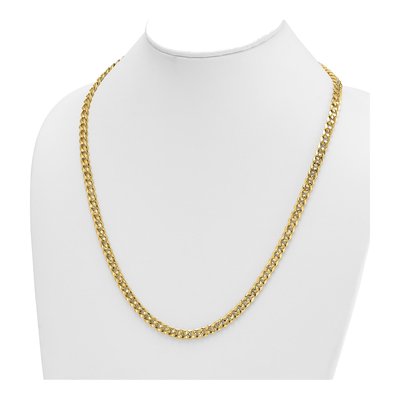 14K Yellow Gold 6.7mm Curb Chain – view 5