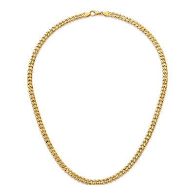 14K Yellow Gold 6.7mm Curb Chain – view 6