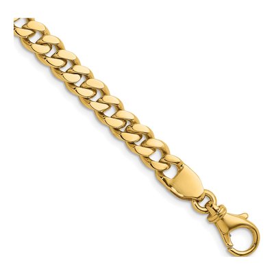 14K Yellow Gold 6.7mm Curb Chain