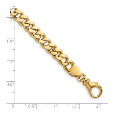 14K Yellow Gold 6.7mm Curb Chain – view 4