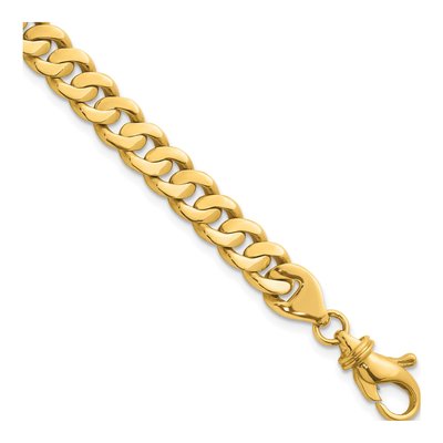 14K Yellow Gold 6.7mm Curb Chain Bracelet