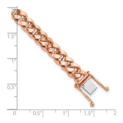 14K Rose Gold 8.2mm Curb Chain Bracelet – view 5