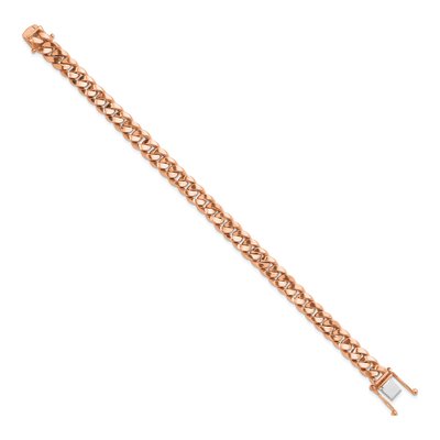 14K Rose Gold 8.2mm Curb Chain Bracelet – view 2