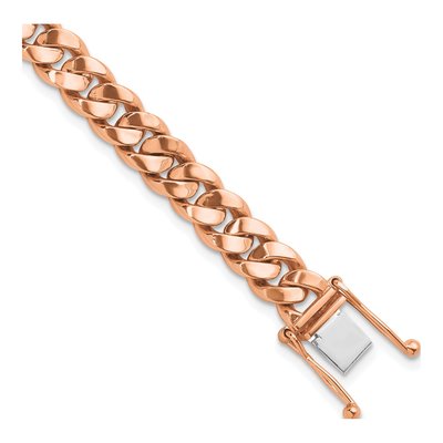 14K Rose Gold 8.2mm Curb Chain Bracelet