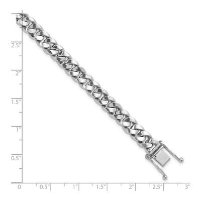 14K White Gold 8.2mm Curb Chain – view 2