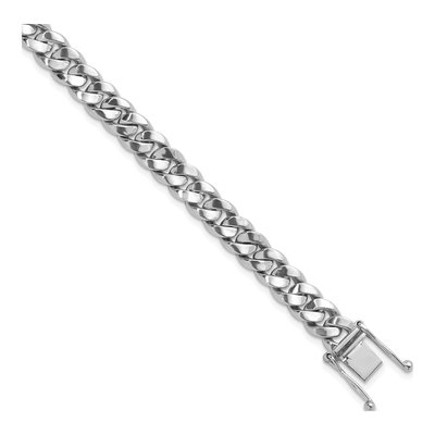 14K White Gold 8.2mm Curb Chain