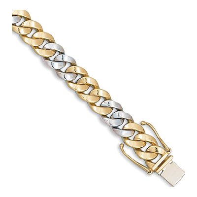 14K Two-Tone Gold 8.2mm Curb Chain