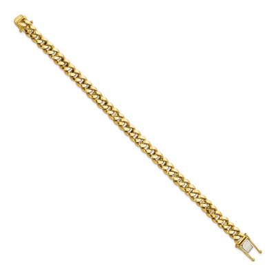 14K Yellow Gold 8.2mm Curb Chain Bracelet – view 3