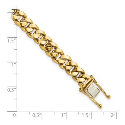 14K Yellow Gold 8.2mm Curb Chain Bracelet – view 4