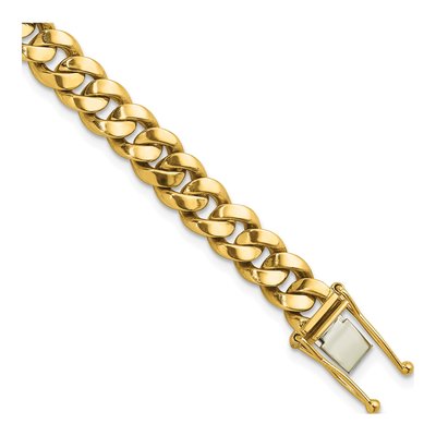 14K Yellow Gold 8.2mm Curb Chain Bracelet