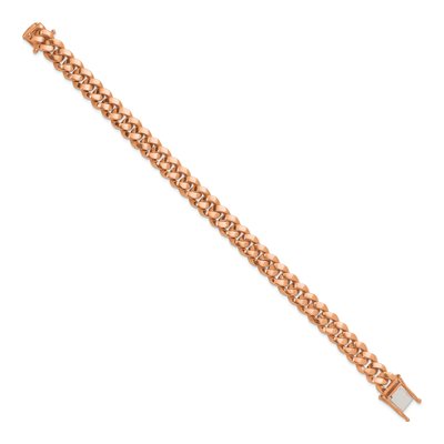 14K Rose Gold 9.5mm Curb Chain Bracelet – view 2