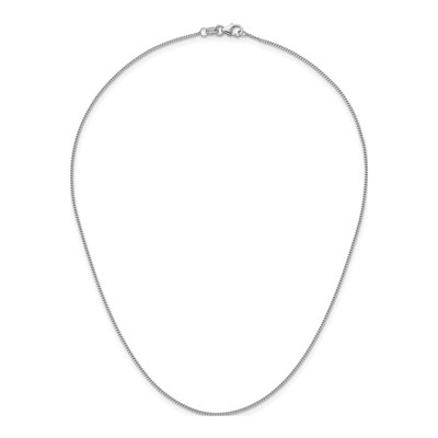 14K White Gold 1.2mm Curb Chain – view 6