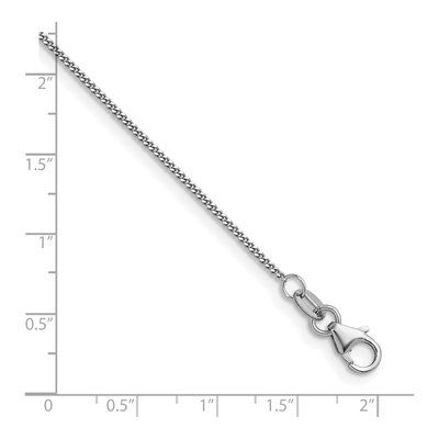 14K White Gold 1.2mm Curb Chain – view 7