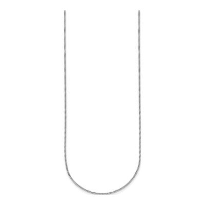 14K White Gold 1.2mm Curb Chain – view 3