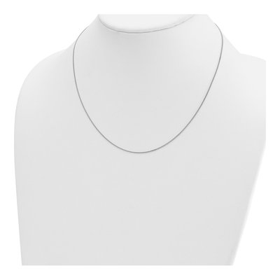 14K White Gold 1.2mm Curb Chain – view 5