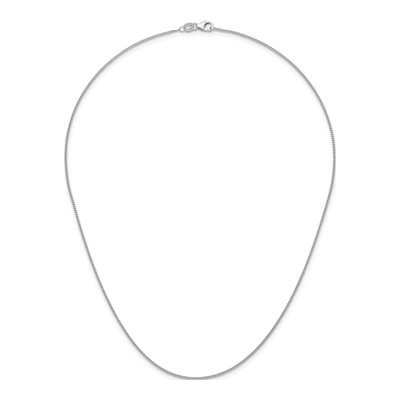 14K White Gold 1.2mm Curb Chain – view 6