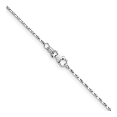 14K White Gold 1.2mm Curb Chain – view 4