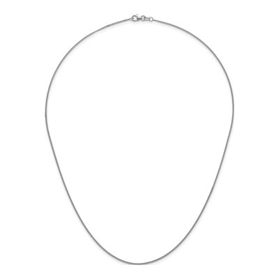 14K White Gold 1.2mm Curb Chain – view 6