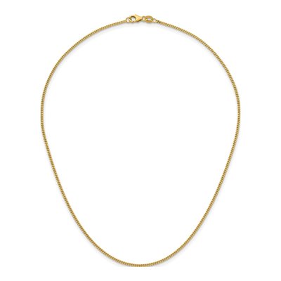 14K Yellow Gold 1.6mm Curb Chain – view 6