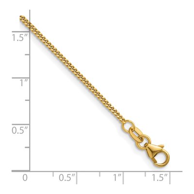 14K Yellow Gold 1.6mm Curb Chain – view 7