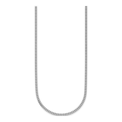 14K White Gold 2.4mm Curb Chain – view 3