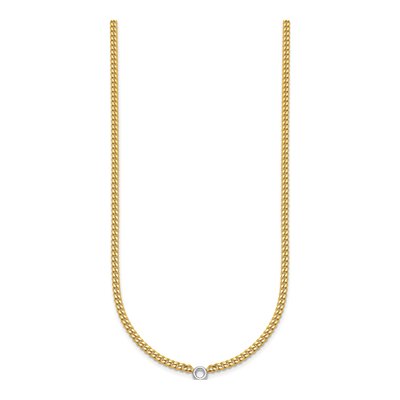 14K Yellow Gold 2.4mm Curb Chain – view 2