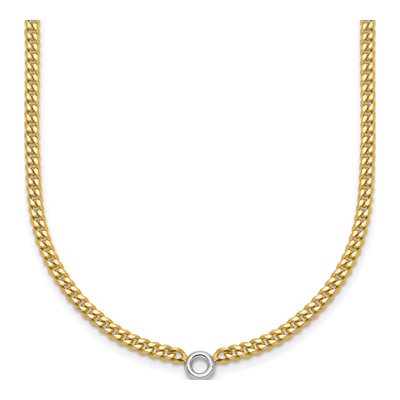 14K Yellow Gold 2.4mm Curb Chain